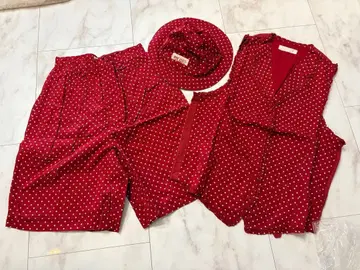 핑크하우스 셋업 베스트 팬츠 모자