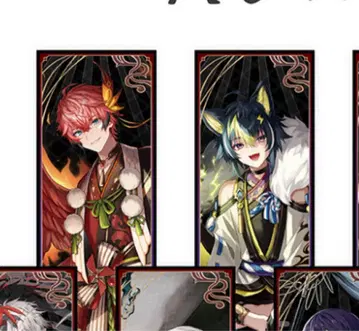 니지산지 이나미 라이 아카기 웬 요괴만화 족자풍 랜덤 미니 포스터 A