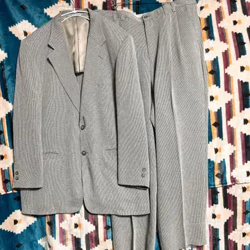 [ 새상품급 ] S. Dupont 그레이 체크 무늬 수트 88 2L