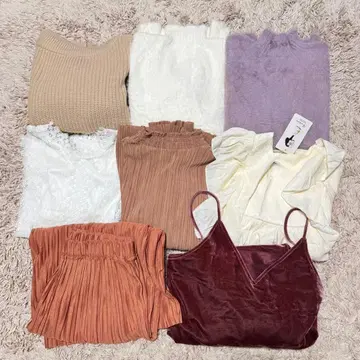 여성용 8점 봄옷 묶음 판매 핑크 계열 귀여운 페미닌 핑크 코디