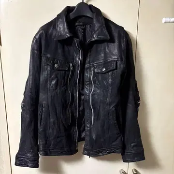 14th Addiction 가죽 자켓 라이더 자켓 Y2K