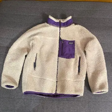 patagonia 레트로X 플리스 자켓 화이트/퍼플 XL