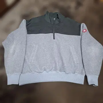 C.E 그레이 하프 지퍼 플리스 자켓