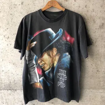 XZ647 T셔츠 90s 마이클 잭슨 KING OF POP 양면