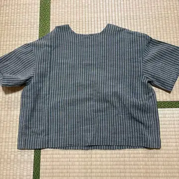 얀마 산업 비취 줄무늬 뒤 버튼 1개 셔츠