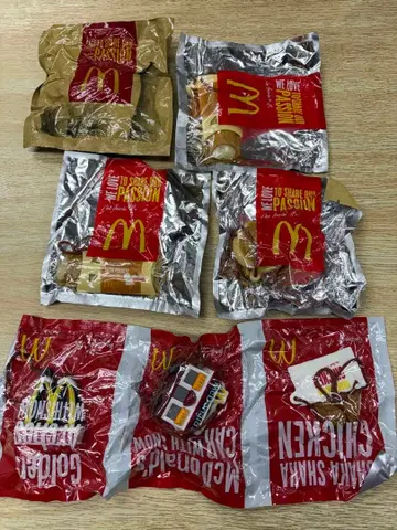 맥도날드 McDonald's 미니어처 후드 스트랩 7종 세트 미사용
