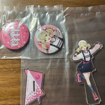 프로세카 세가 럭키 쿠지 아즈사와 코하네 아크릴 스탠드 캔뱃지 세트