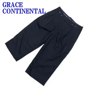 그레이스 콘티넨탈 7부 기장 팬츠 블랙 울 F C4384