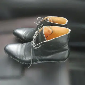 블랙 가죽 처카 부츠 25.5cm