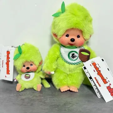 한정판 몽치치 말차 얼굴 큰 마스코트 S 봉제 인형 2개 키체인