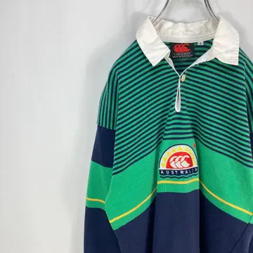 캔터베리 오스트리아제 자수 로고 보더 라거 셔츠 피케 셔츠