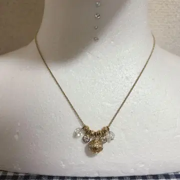 그로세 클리어 스톤 골드 목걸이