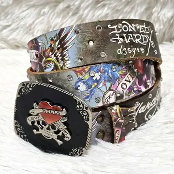 러브킬 ED HARDY 스컬 벨트 y2k 하트