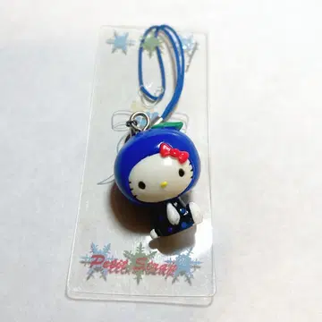 헬로키티 블루베리 모자 스트랩 산리오 레트로