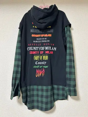 Marcelo Burlon 레이어드 후드티 L