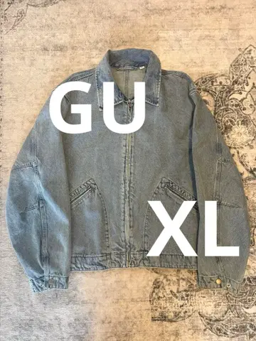GU 라이트 블루 집업 데님 자켓 XL