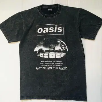 오아시스 oasis L 밴딩 티셔츠 락 티셔츠