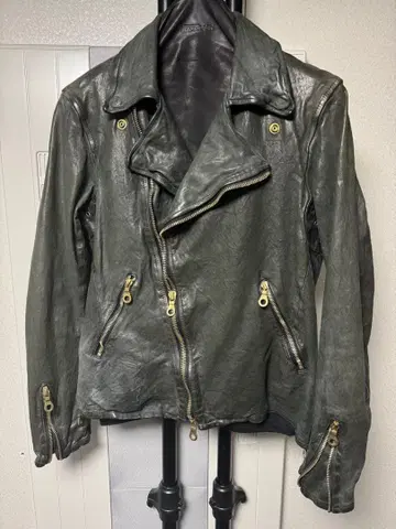 [ 미사용 새상품 ] BACKLASH 네이비 더블 라이더 자켓 M