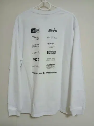새상품 NEWERA (뉴에라) 남성용 긴팔T셔츠 롱티 화이트 XL