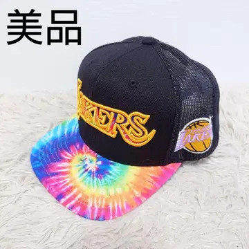 새상품급 mitchell&ness 레이커스 메쉬 캡 모자 블랙