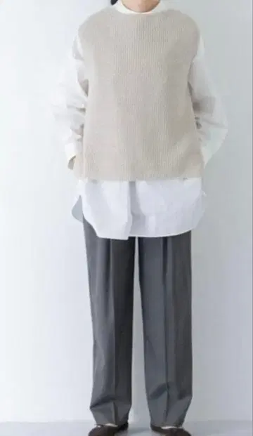 kagure 린넨코튼 니트 베스트