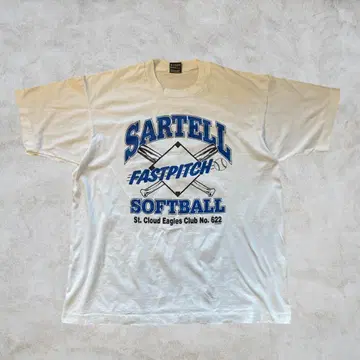 90s 프룻 오브 더 룸 USA제 소프트볼 팀 T셔츠 칼리지