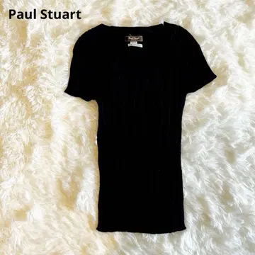 폴 스튜어트 Paul Stuart 블랙 리브 반팔 T셔츠
