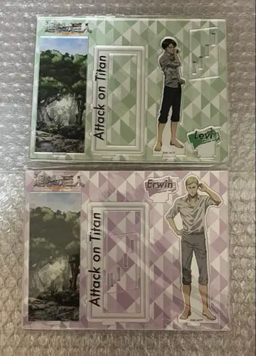 진격의 거인 트리 빌리지 벽외의 휴식 아크릴 스탠드 리바이 엘빈