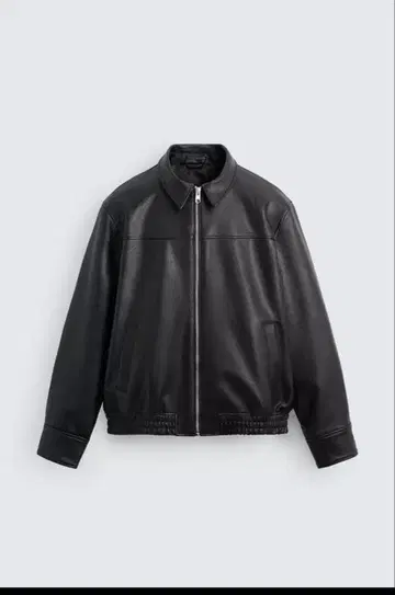 ZARA 인조 가죽 봄버 자켓