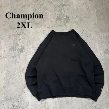 [ Champion ] 챔피온 ( 2XL ) C 로고 맨투맨*오센틱*블랙