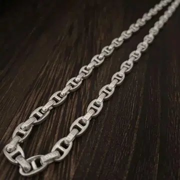 멕시칸 주얼리 실버 925 닻 체인 목걸이 빈티지