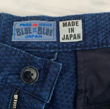 BLUE BLUE JAPAN 사시코 인디고 염색 숏팬츠 사이즈 3