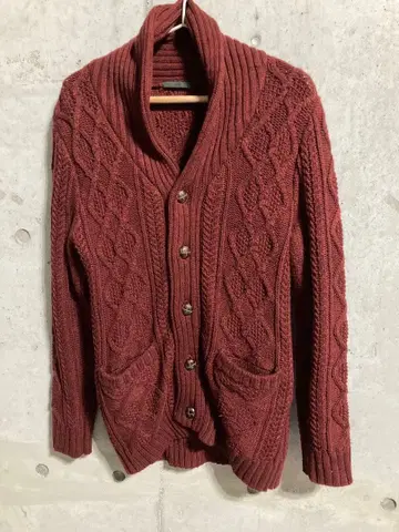 HARE 하레 케이블 짜임 숄카라 가디건 남성용 L