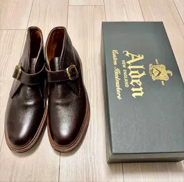 18만 엔 D9704 발리 라스트 8D 처카 부츠 그레인 가죽