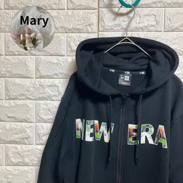 [ 뉴에라 ] ( M ) 집업 후드티 후드 브랜드 로고 프린트