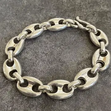 실버925 앵커 체인 돼지코 팔찌 멕시칸 주얼리