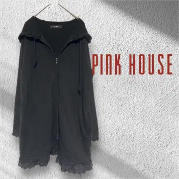PINK HOUSE/핑크하우스 꽃 모티브 후드티