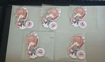 두근두근 문예부 첫 구매 혜택 캐릭터 스탠드 모니카 5개 세트