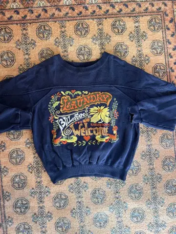 구제 의류 일본제 Sharp and Flat 맨투맨 네이비 트레이닝복