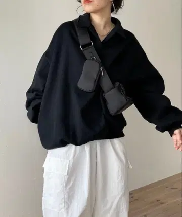 ween9s 오버 사이즈 볼륨 슬리브 맨투맨