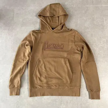 Herno 라이트 브라운 후드 부착 후드티