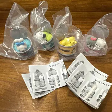 산리오 가챠가챠 캔 캐릭터 통조림 4종