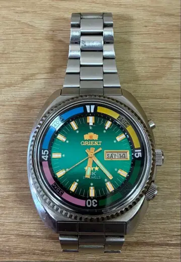 [레어] ORIENT 자동 와인딩 손목시계 그린