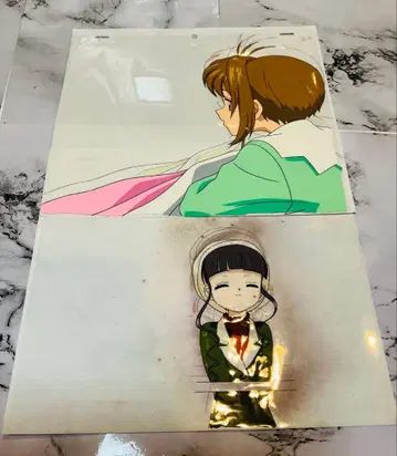 카드캡터 사쿠라 애니메이션 셀화 사쿠라 (덤) 지요 2장 세트