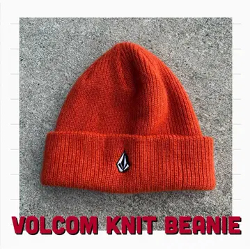 VOLCOM 볼컴 니트 모자 비니 오렌지