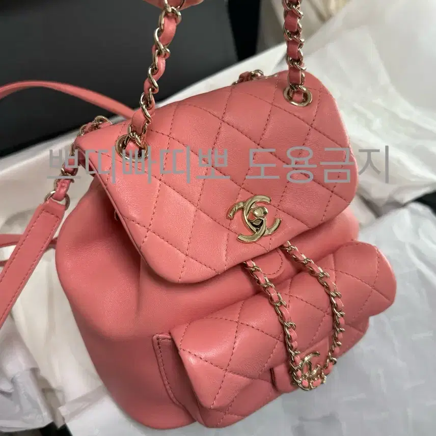 샤넬 듀마백팩 원포켓 핑크 사진 2