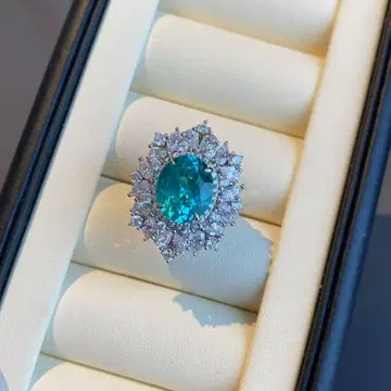 파라이바 반지 6ct 네온 블루 대형 인기 재고 적음