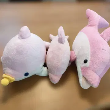 돌고래 3마리 봉제 인형 17~30cm