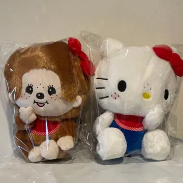[ 2개 세트 ] 몽치치 헬로키티 커플 BIG 봉제 인형