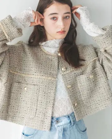 so4u 하시모토 미요시 트위드 자켓